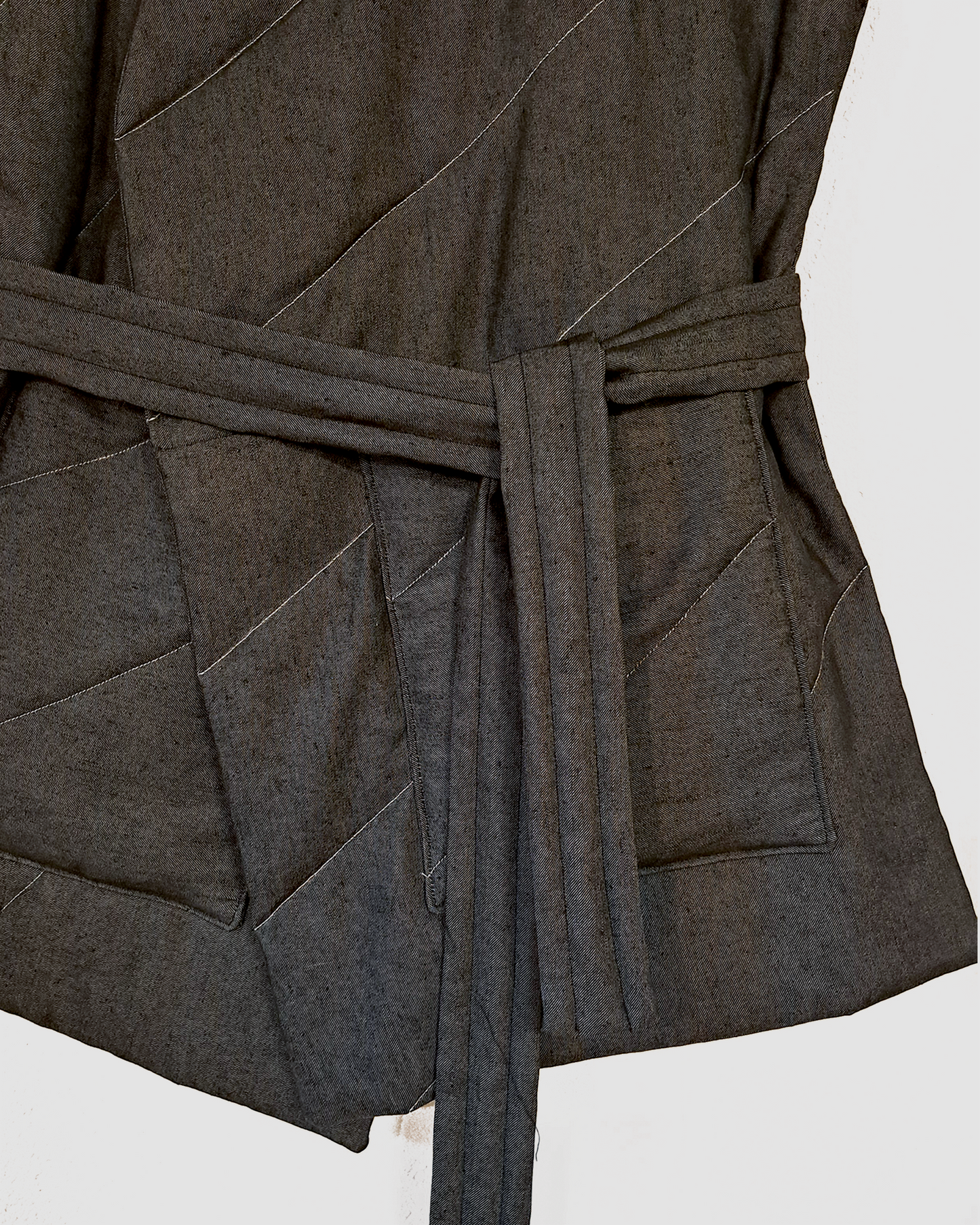 Nubi Vest Coat, Dark Denim