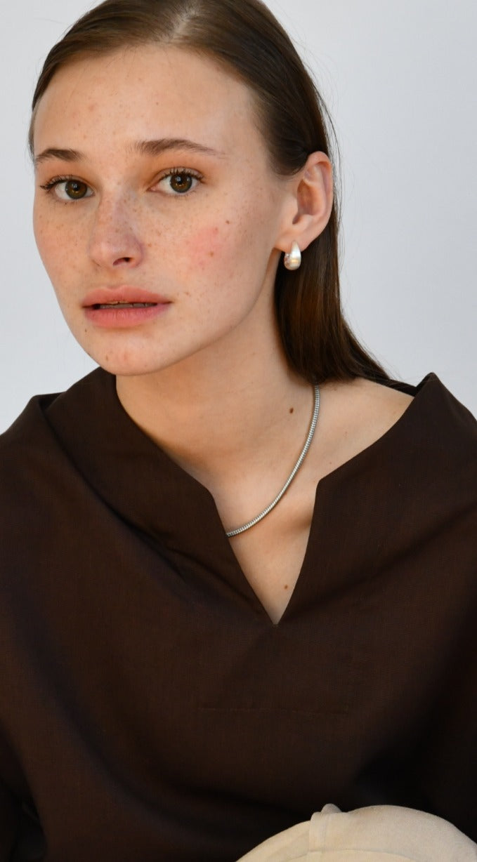 Day Shirt Minimal, Sepia