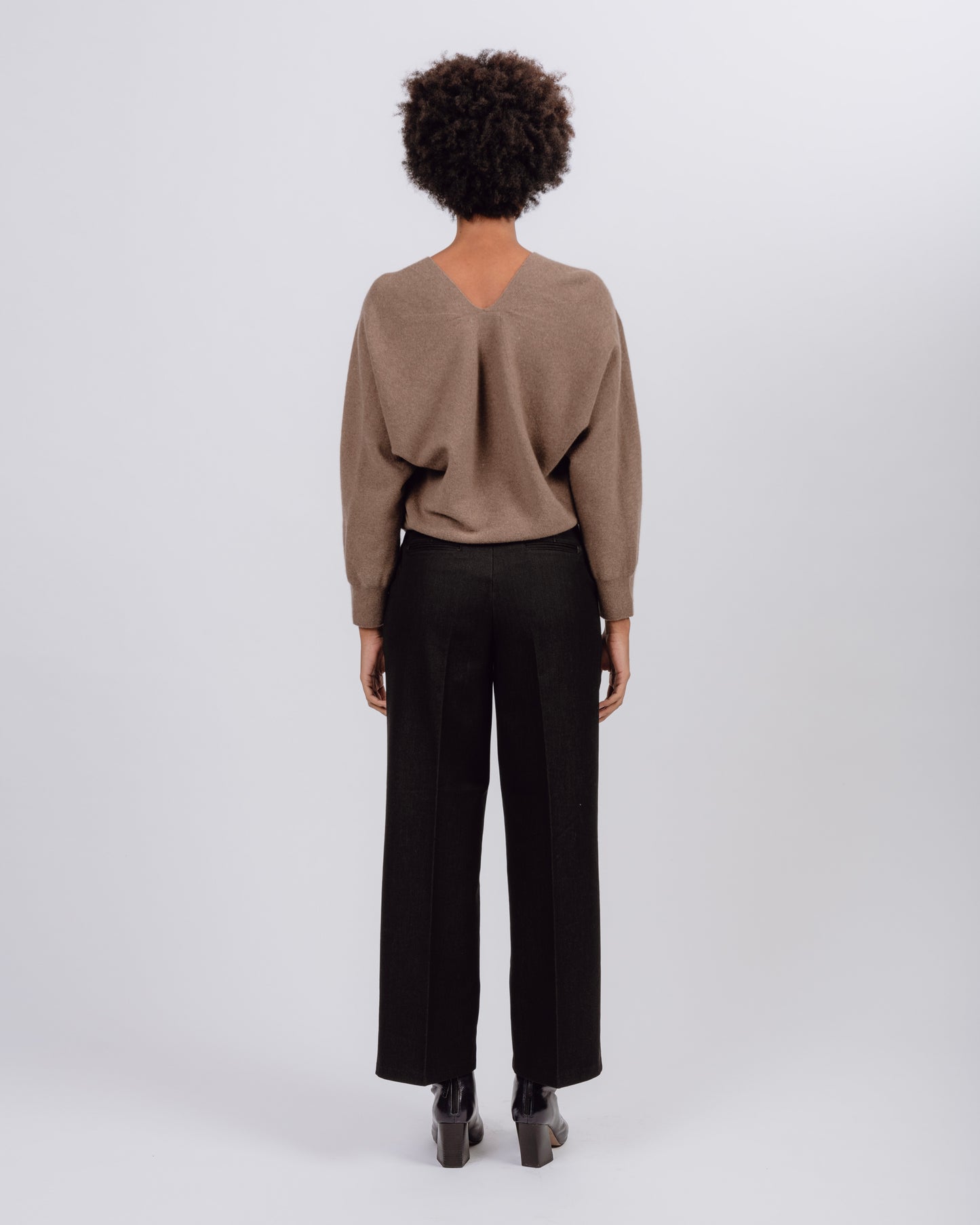 Draped Knit Top, Warm Brown