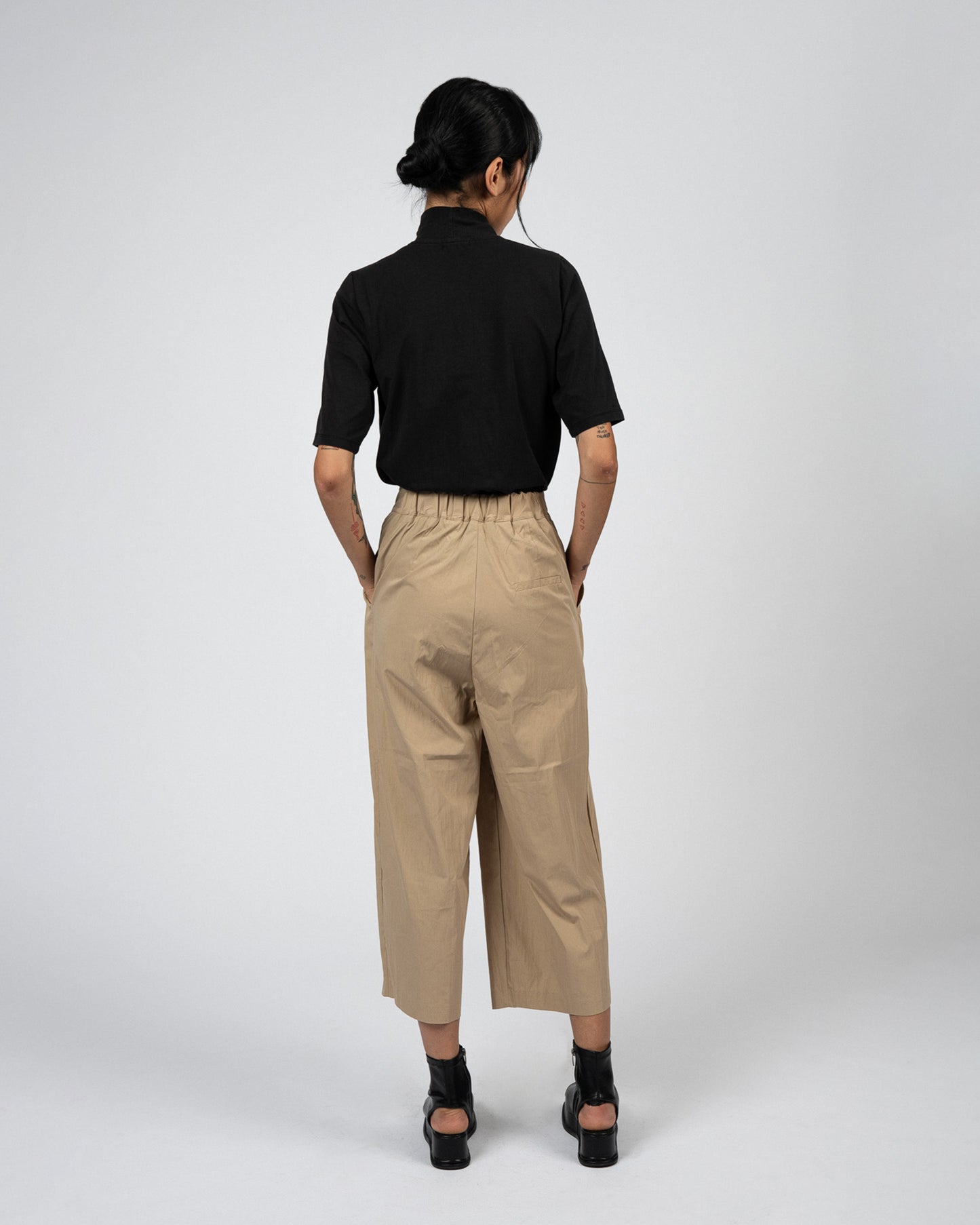 Mock Neck T-Shirt Black