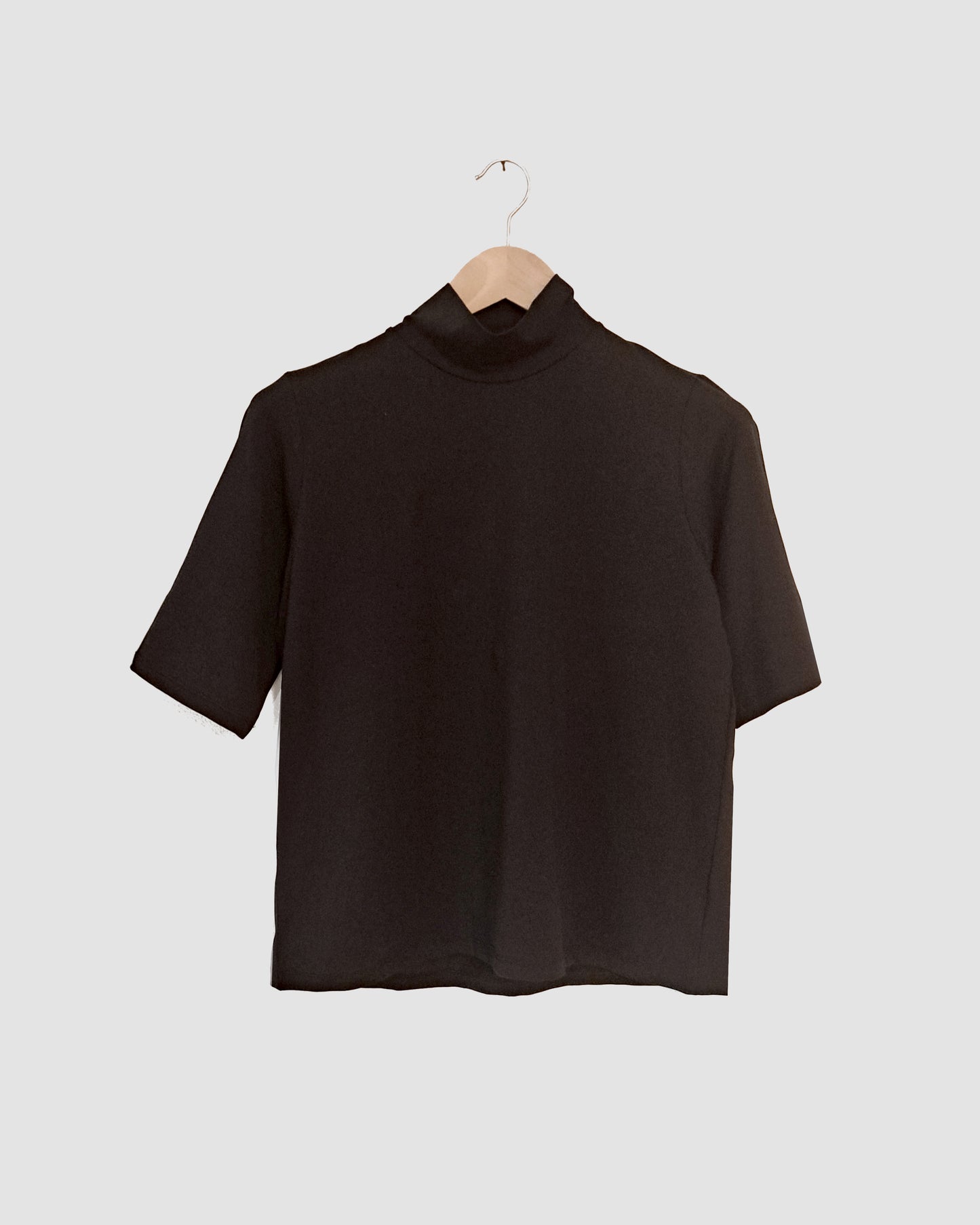 Mock Neck T-Shirt Black