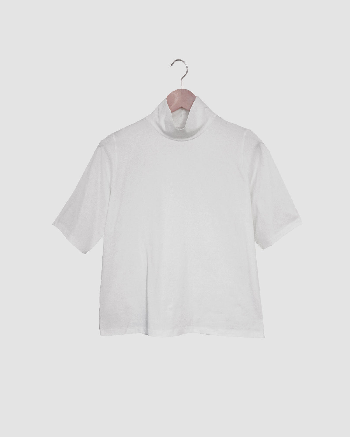 Mock Neck T-Shirt White