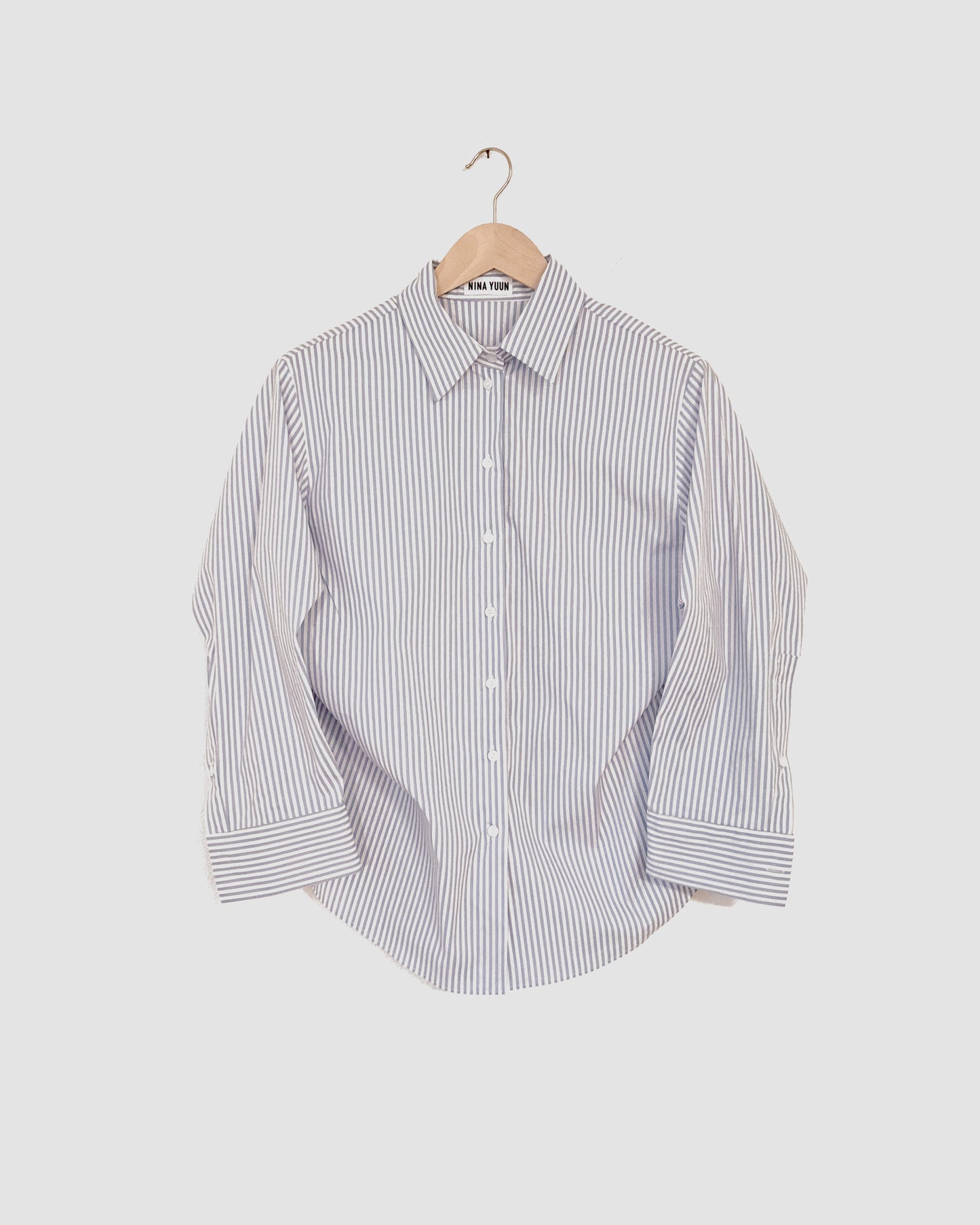 Origami Sleeves Shirt, Marine Striped