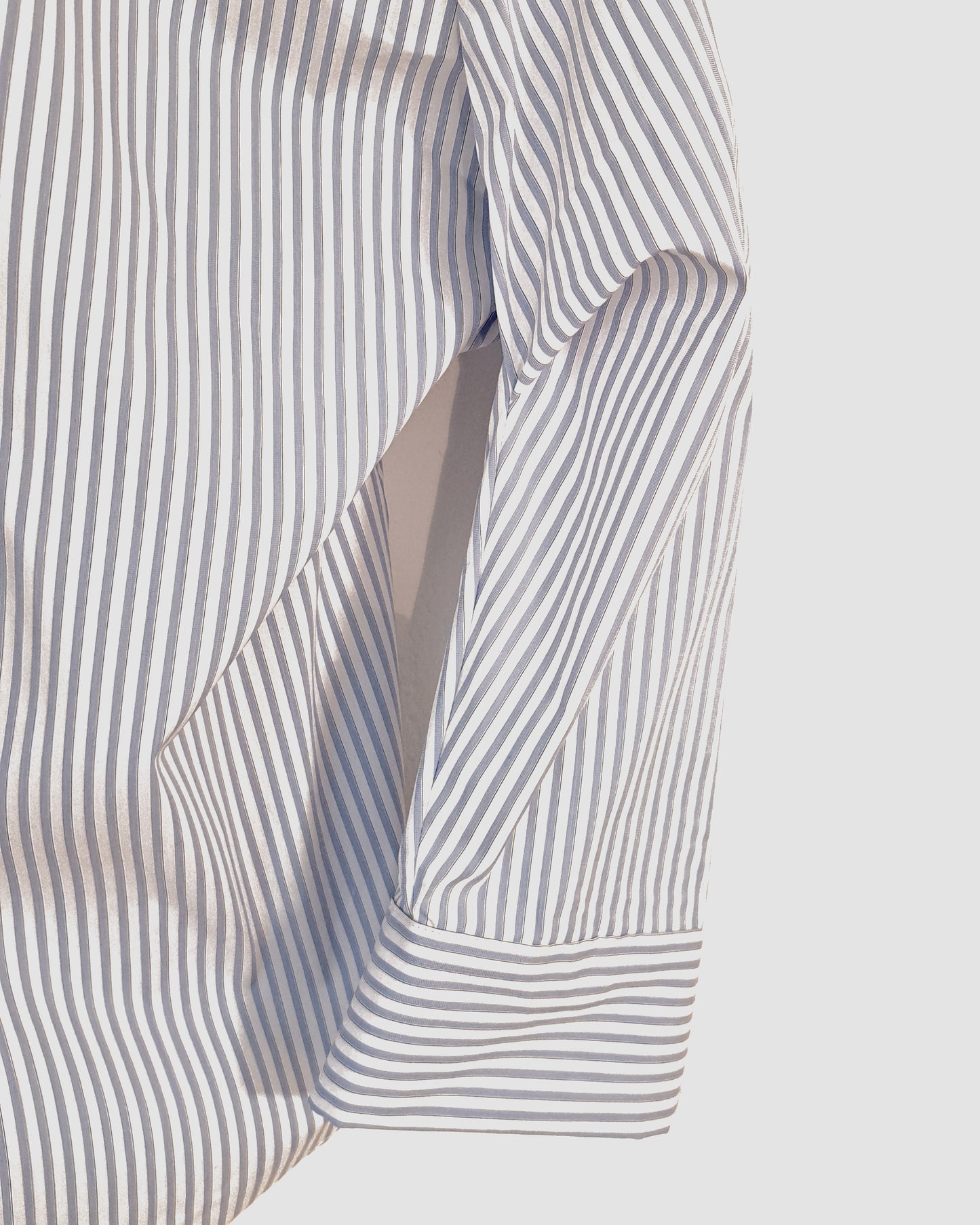 Origami Sleeves Shirt, Marine Striped