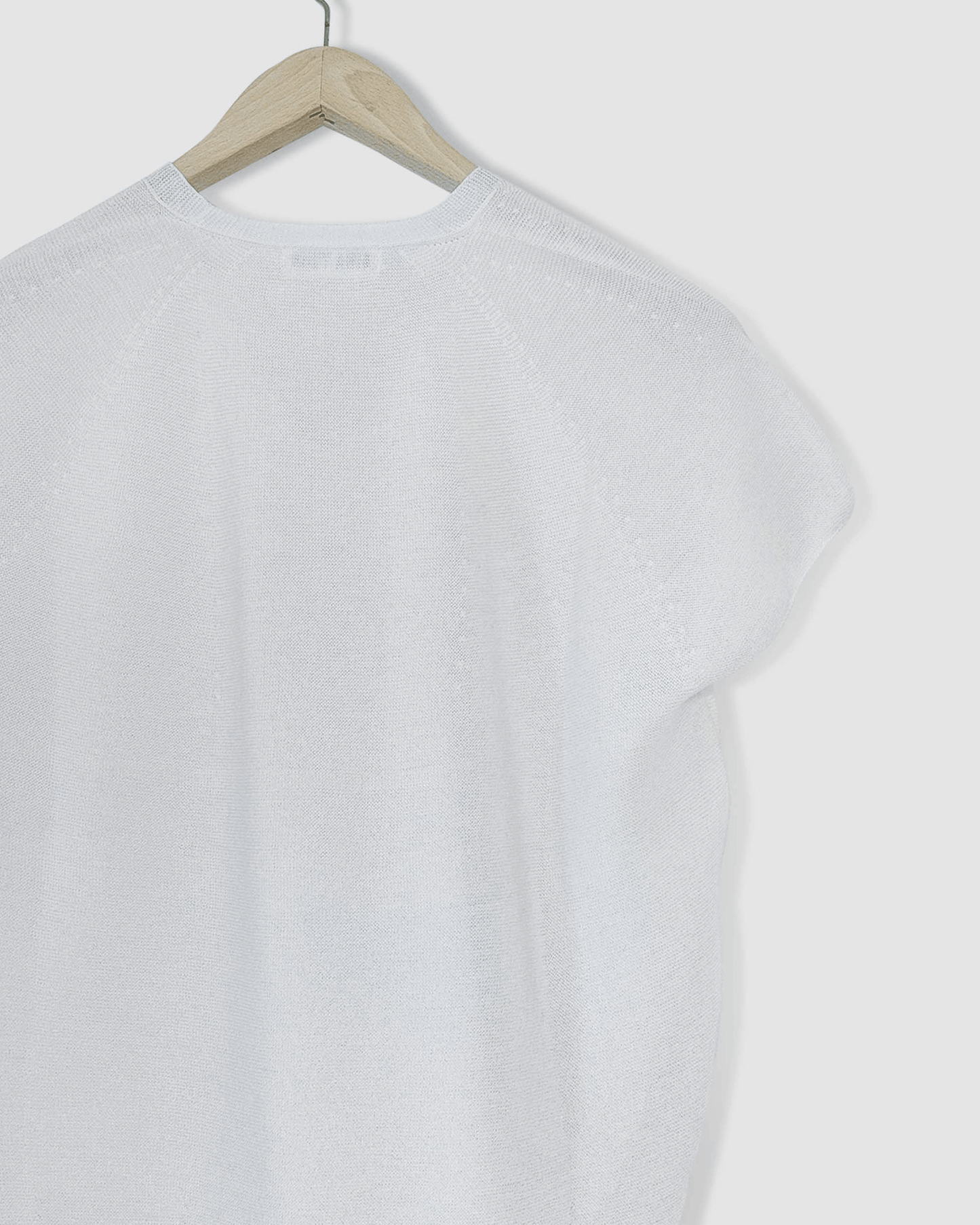 Linen Knit Top, Weiss