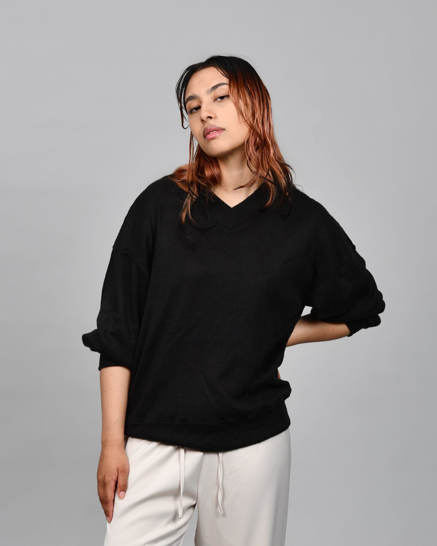 Angora Top Black