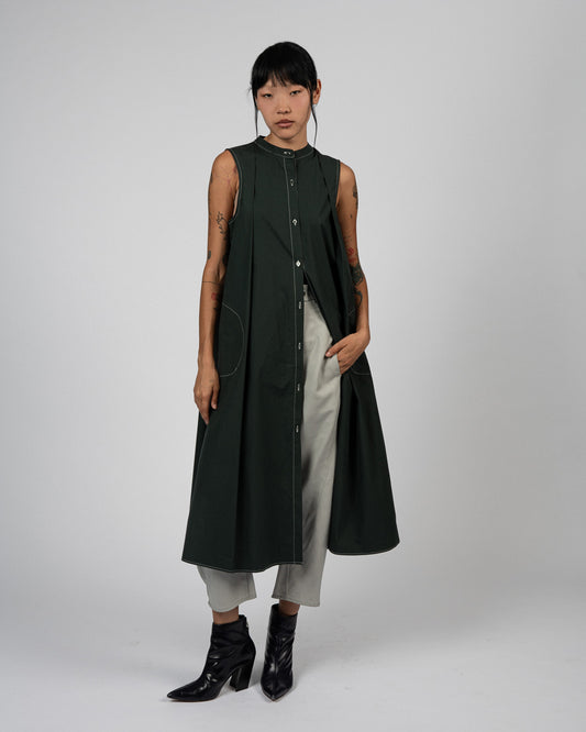 Fog Dress Forest Green