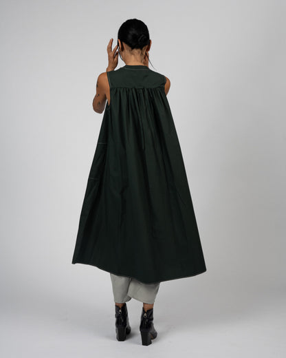 Fog Dress Forest Green
