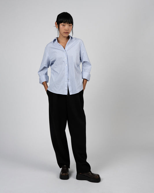 Origami Sleeves Shirt, Marine Striped