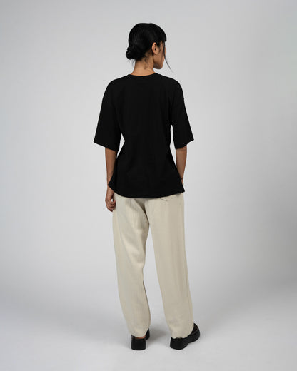 Draped T-Shirt Black