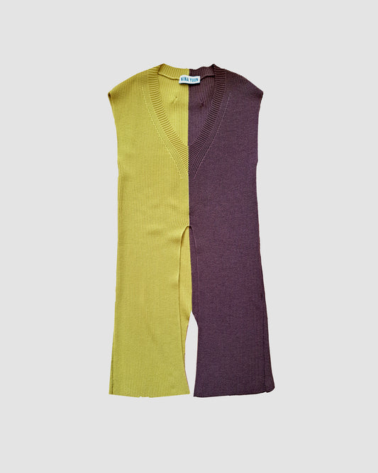 Knit Vest Mustard