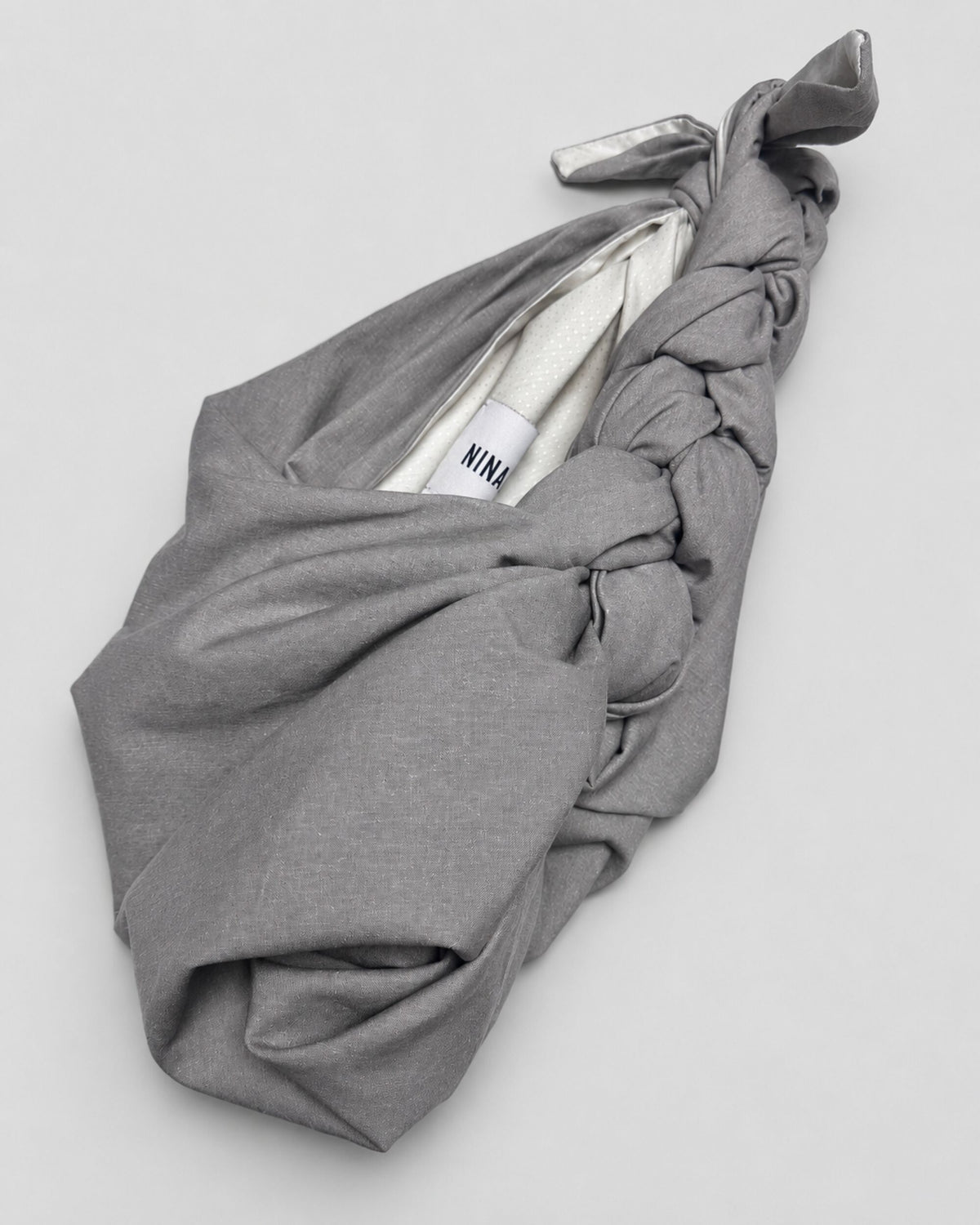 Bojagi Bag Mini in temple grey, full view