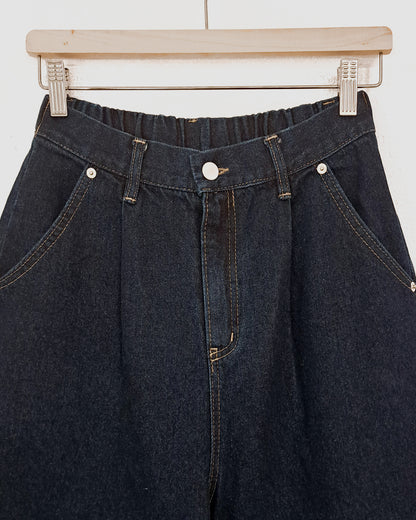 Stitch Baggy Jeans Dark Denim