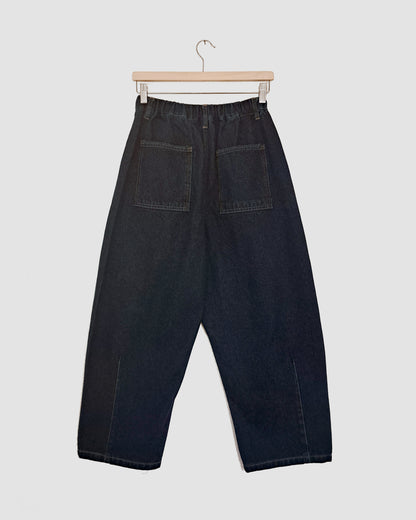 Stitch Baggy Jeans Dark Denim