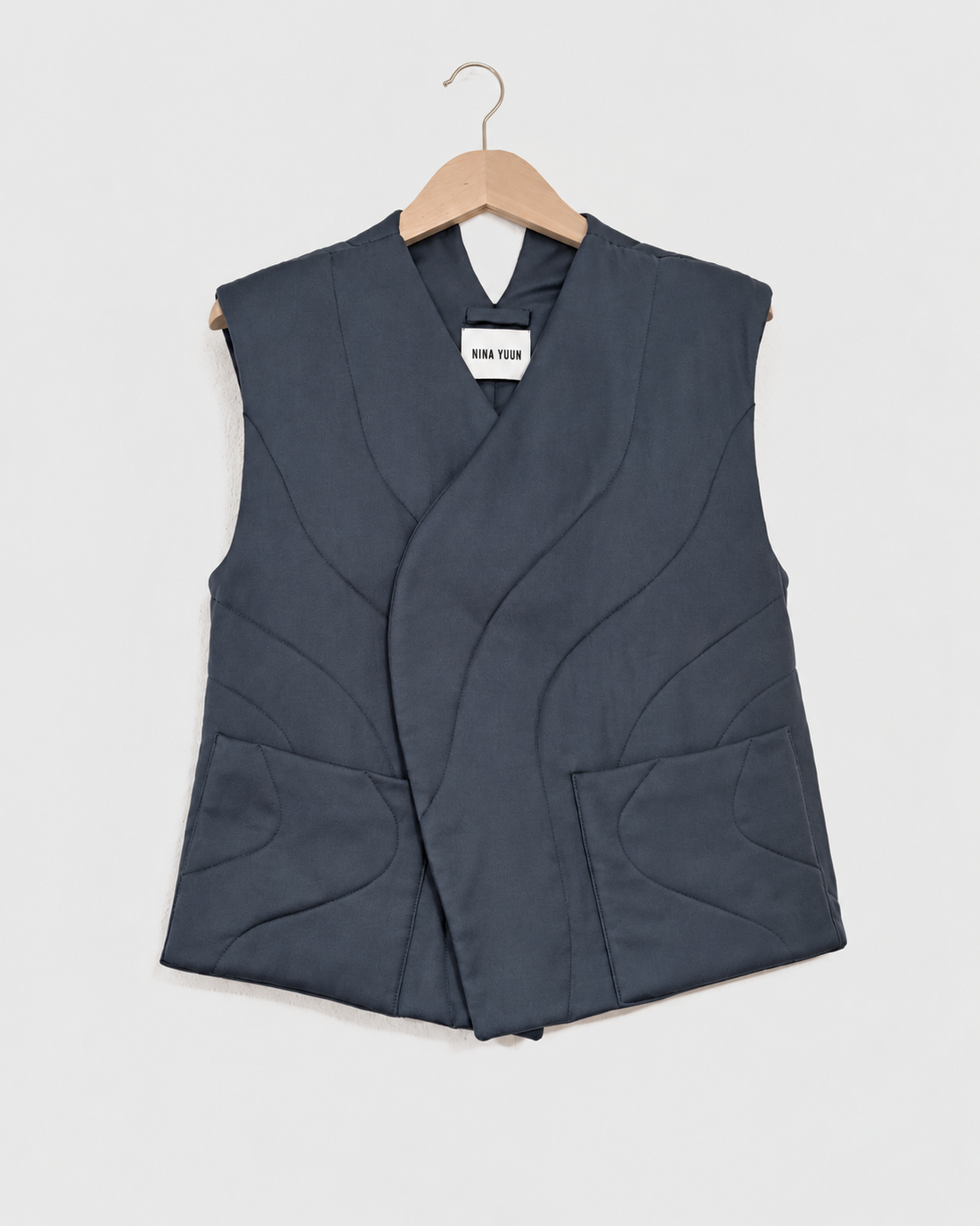 Nubi Weste Organic, blauer Tencel