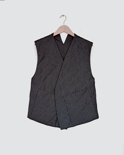 Nubi Vest Wide, Dark Denim