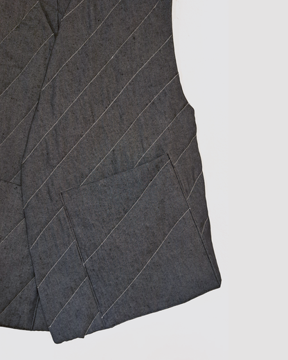 Nubi Vest Wide, Dark Denim