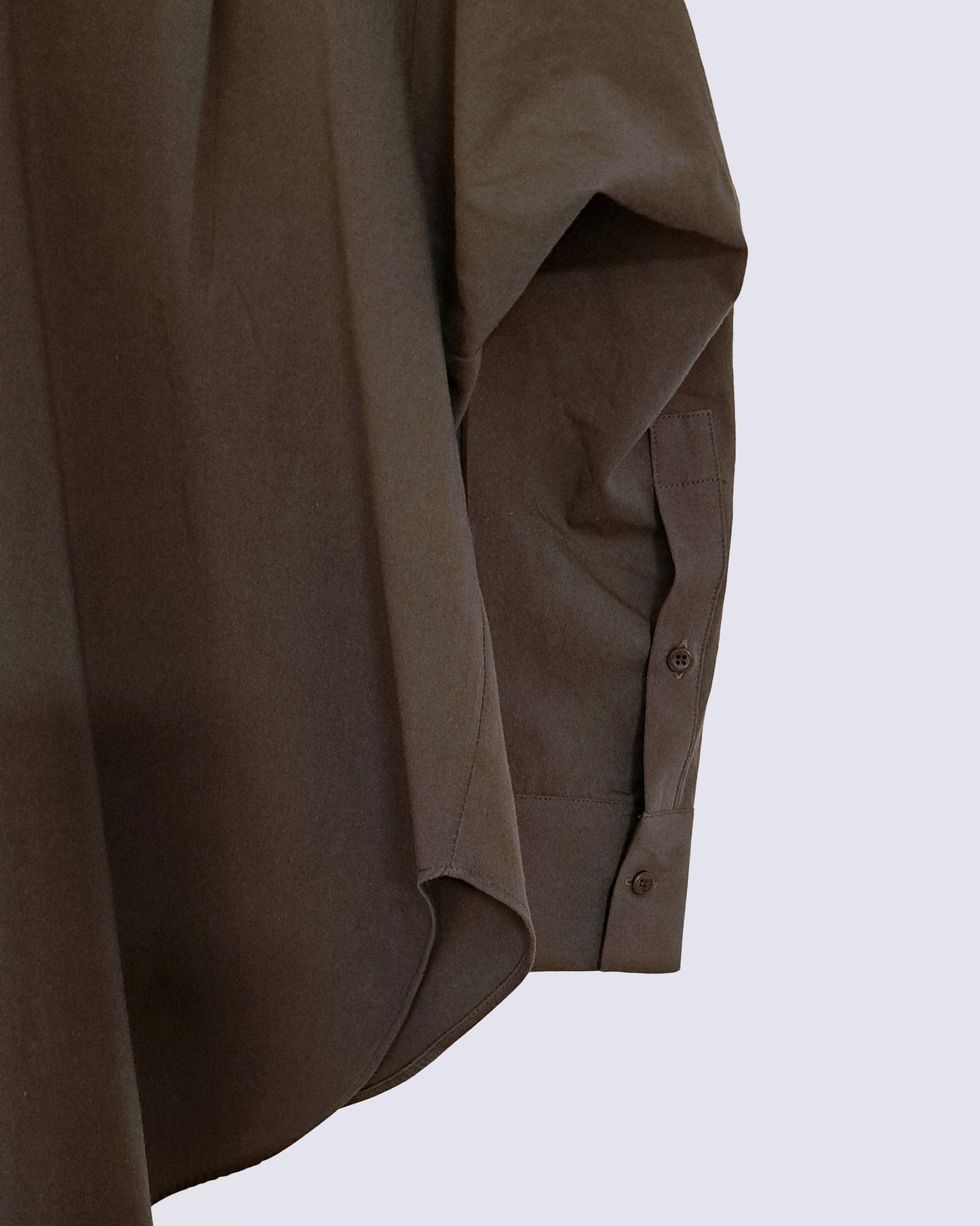 Origami Sleeves Shirt, Sepia