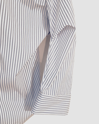 Origami Sleeves Shirt, Marine Striped