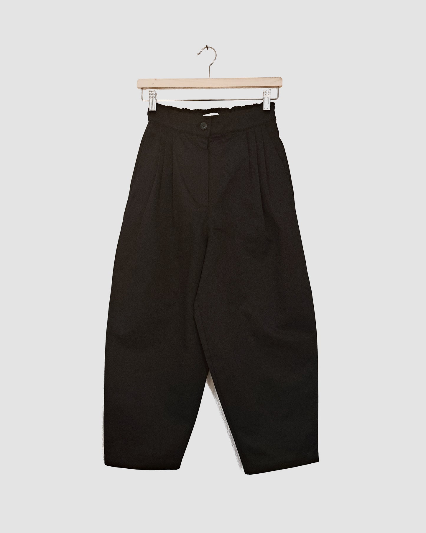 Pleated Baggy Pants, Black