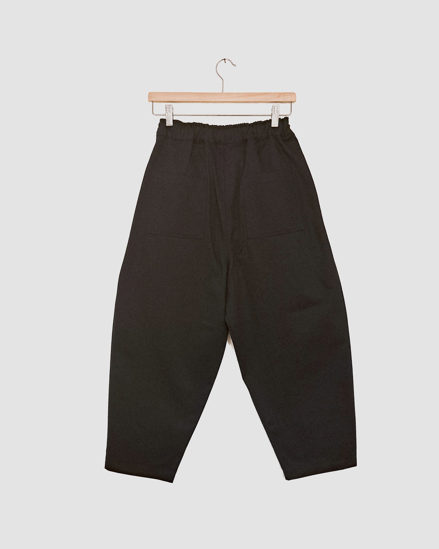 Pleated Baggy Pants, Black