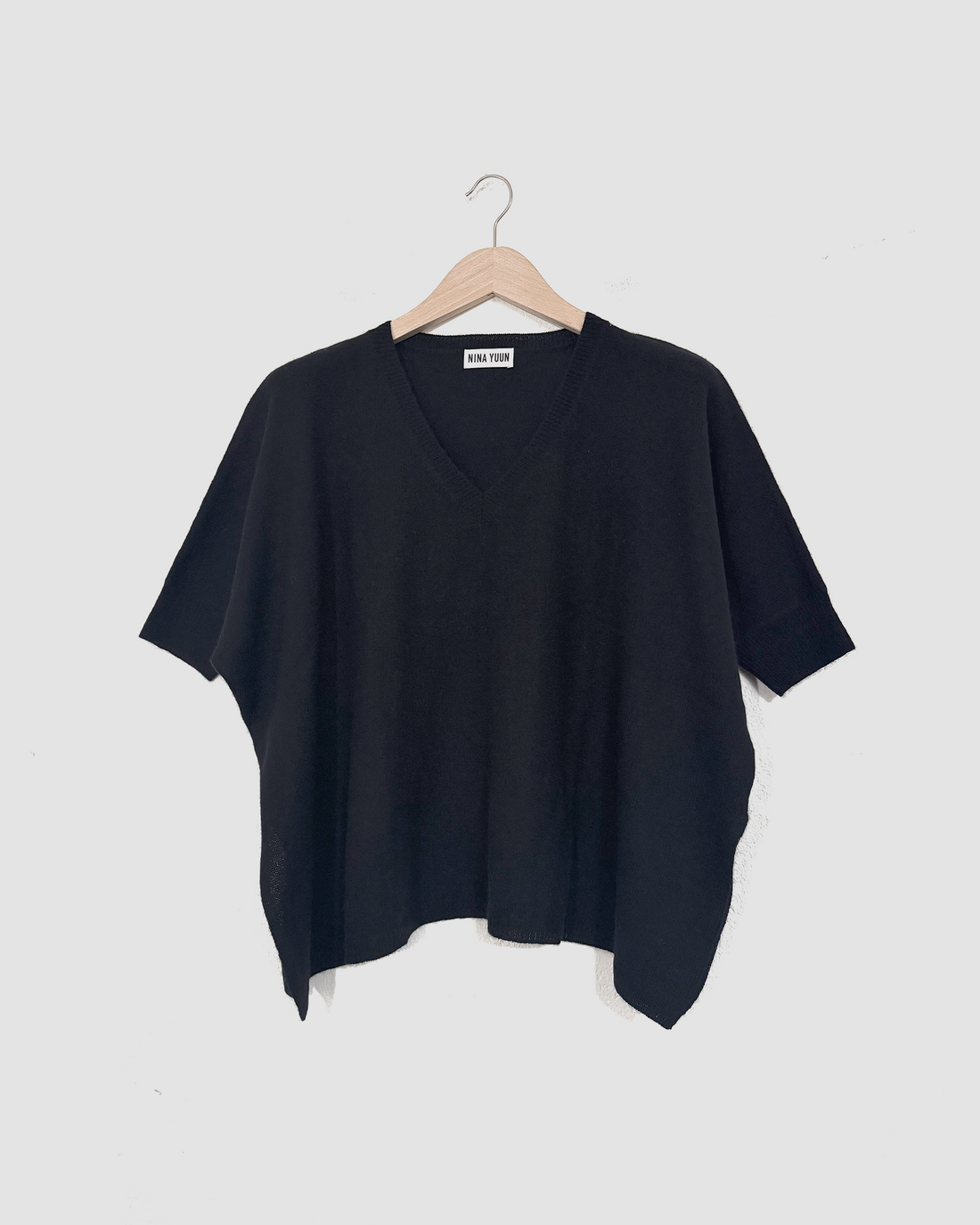 Pullover aus reinem Kaschmir, Schwarz