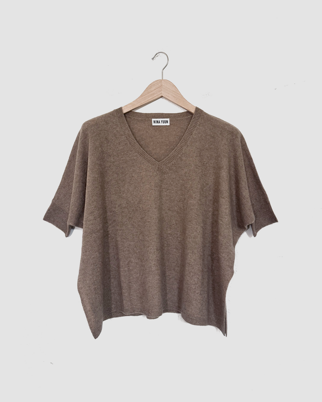 Pullover aus reinem Kaschmir, Taupe