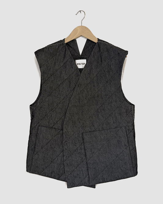 Nubi Vest Wide, Dark Denim (Mens Fit)