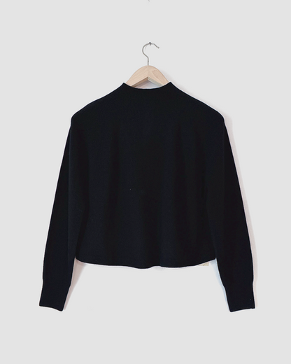 High Neck Cardigan, Linen Beige