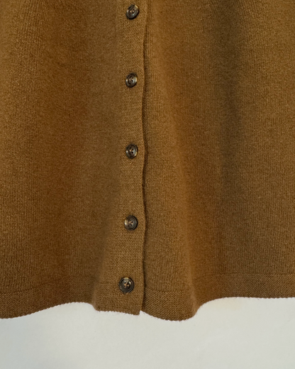 High Neck Cardigan, Linen Beige