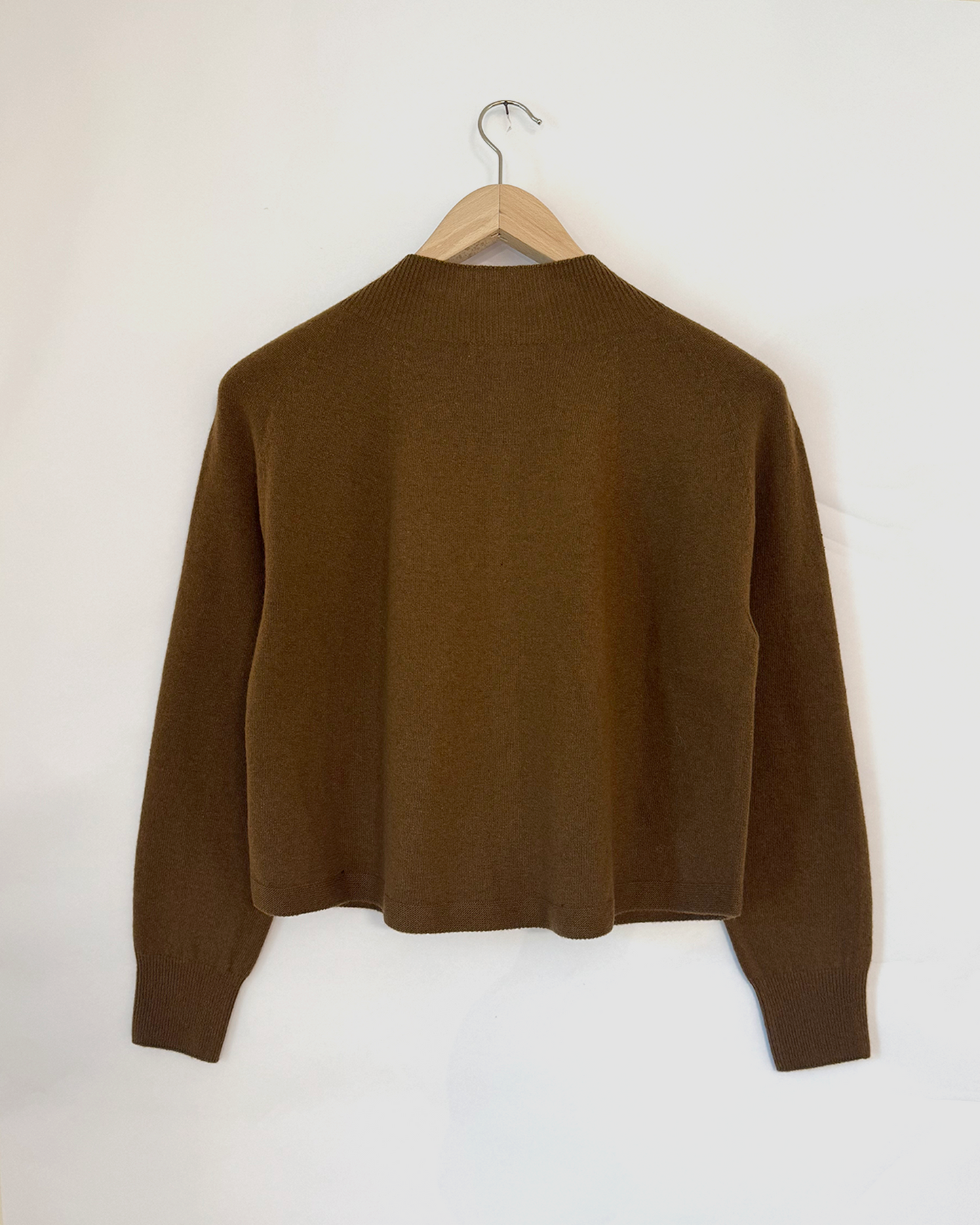 High Neck Cardigan, Linen Beige