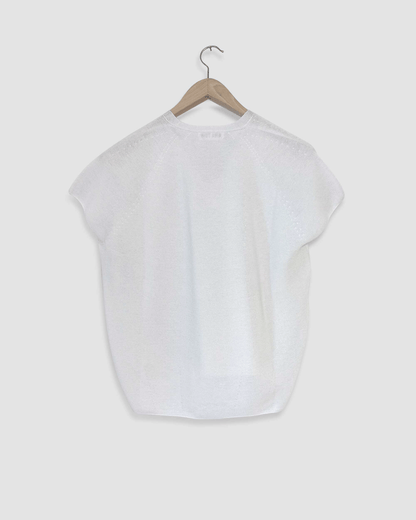 Linen Knit Top, Schwarz