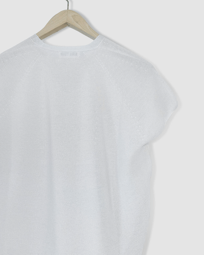 Linen Knit Top, Schwarz