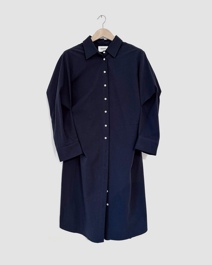 Origami Shirt Dress, Midnight