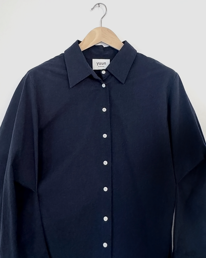 Origami Shirt Dress, Midnight