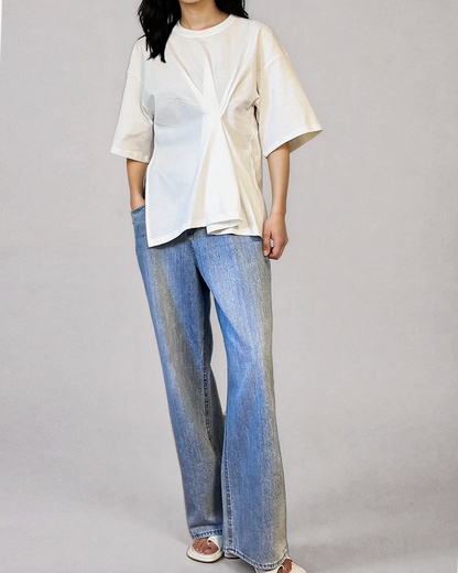 Draped T-Shirt Yellow