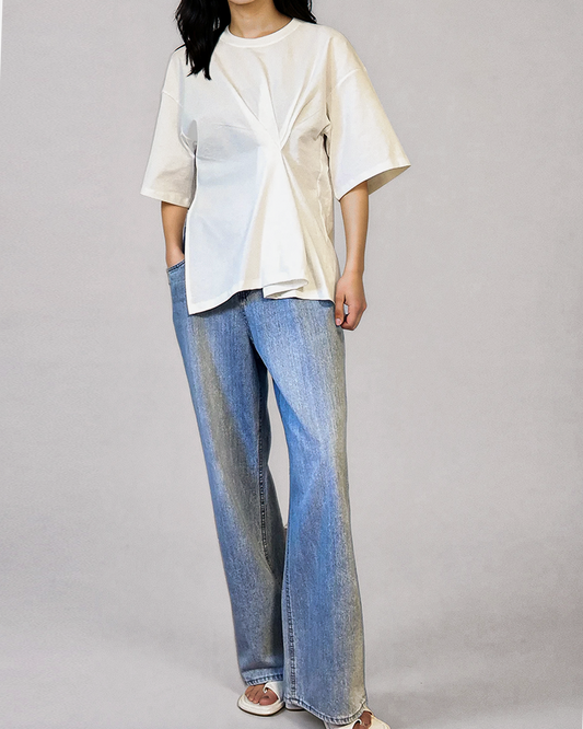 Draped T-Shirt Yellow