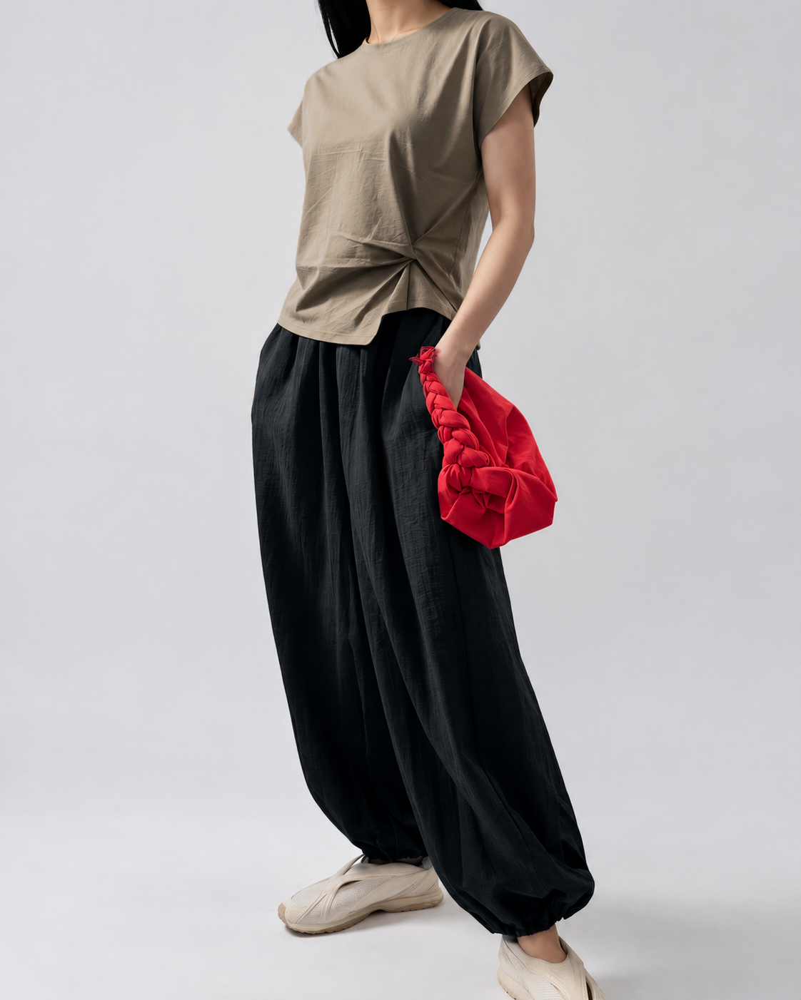 Bojagi Bag Mini Red Linen