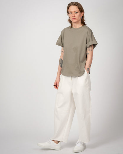 Draped T-Shirt Weiss
