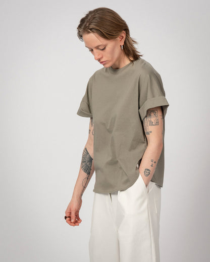 Draped T-Shirt Weiss