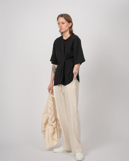 Draped T-Shirt Black