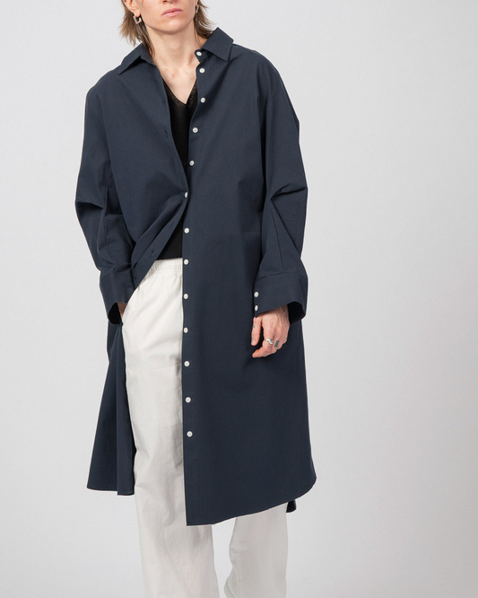 Origami Shirt Dress, Midnight