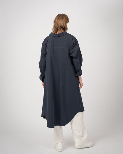 Origami Shirt Dress, Midnight