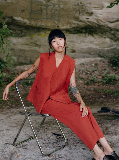 Lotus Pants Crimson Red