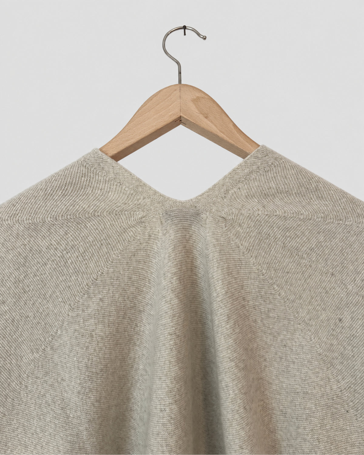 Draped Knit Top, Ivory – back detail