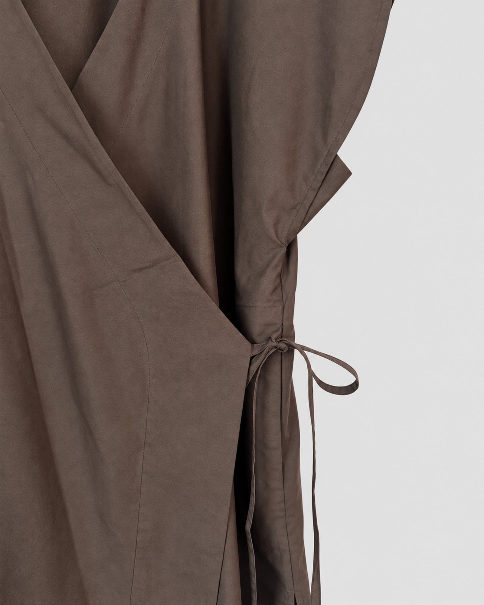 Lotus Dress, Sepia – tie detail