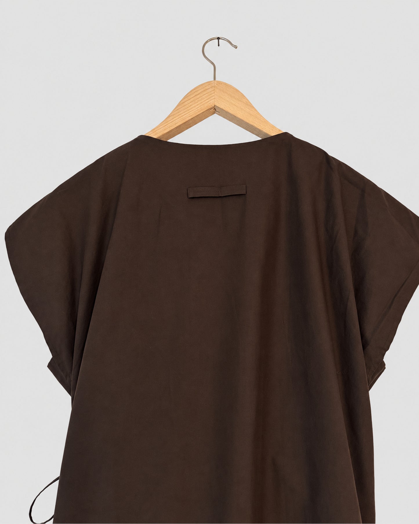 Lotus Dress, Sepia – back detail