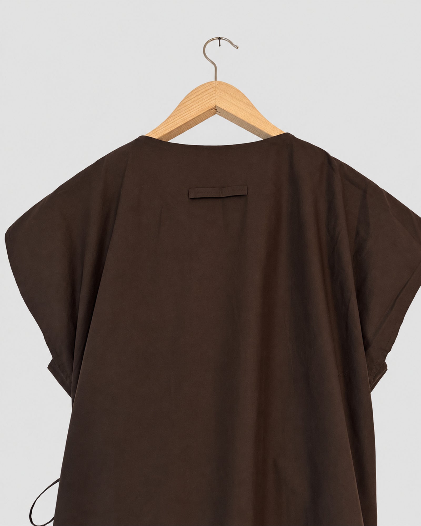 Lotus Dress, Sepia – back detail