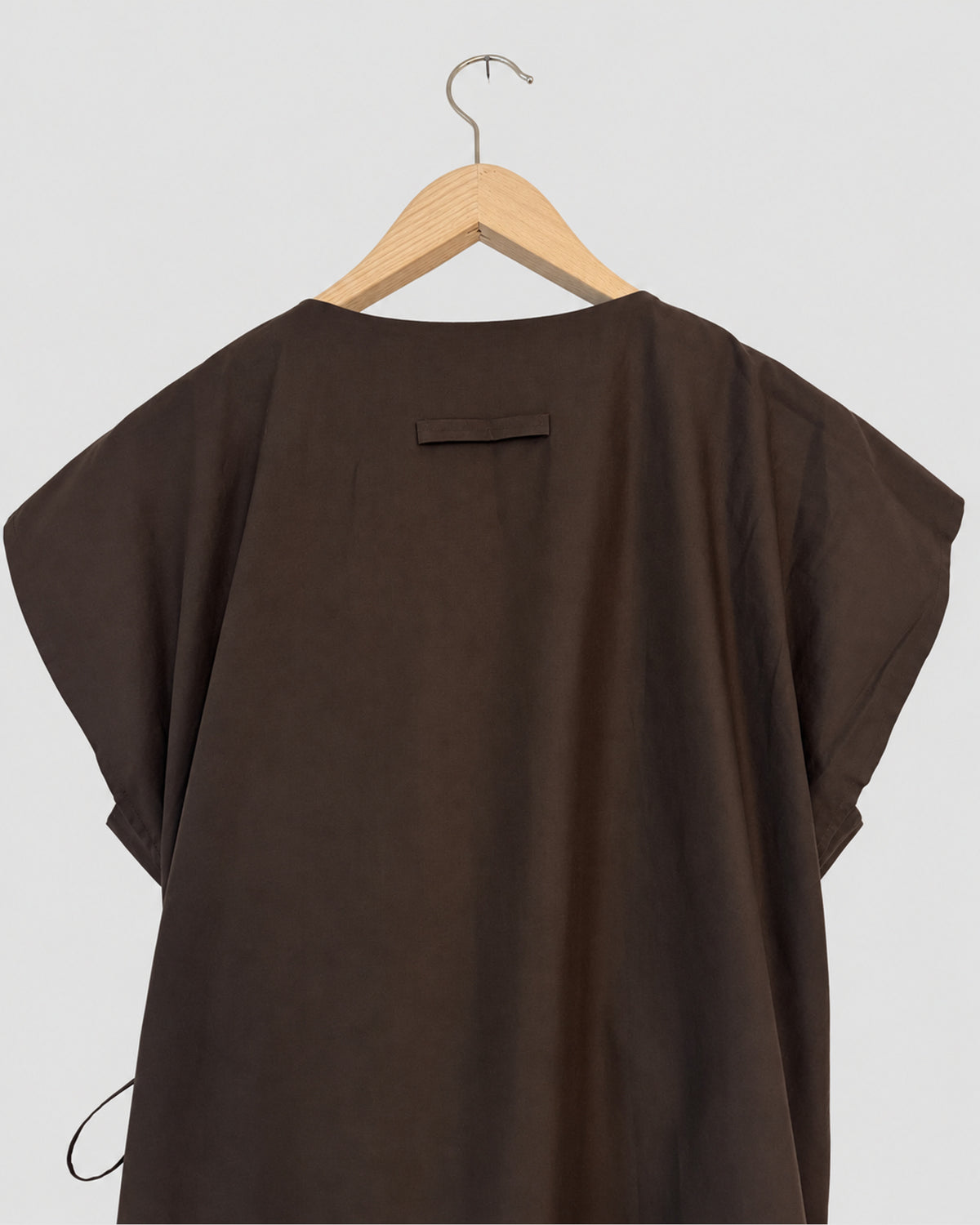Lotus Dress, Sepia – back detail