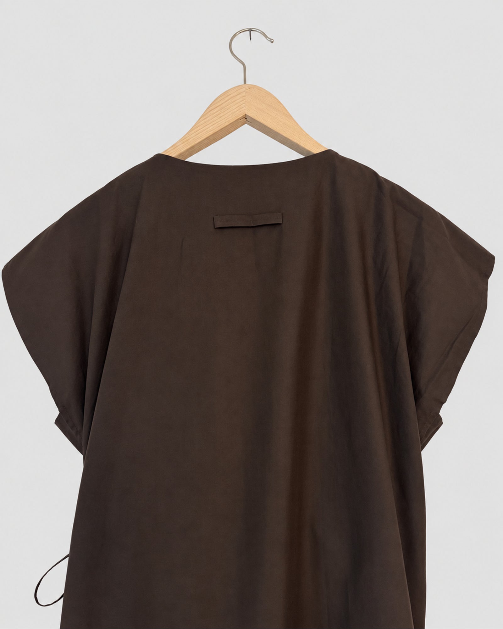 Lotus Dress, Sepia – back detail